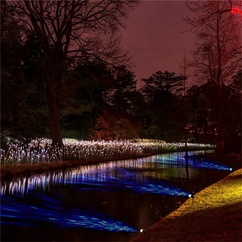 Светодиодные Праздничные проекторы синий/теплый белый огонь лазерный пейзаж