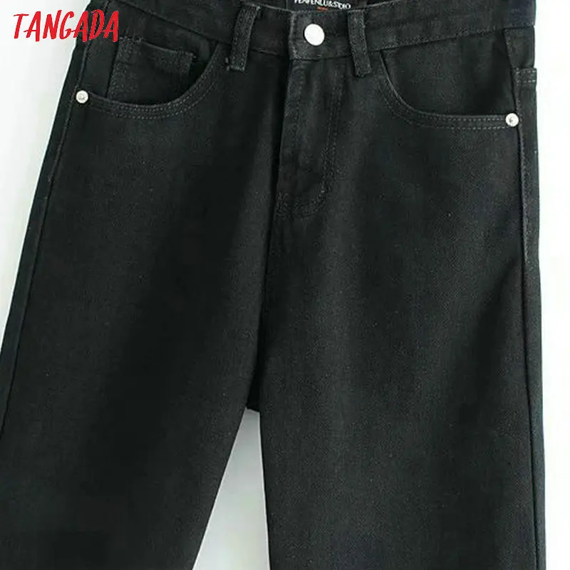 Tangada, женские Джинсы бойфренда, свободные, женские, женские, уютные джинсы, черные, джинсовые штаны, джинсы, повседневные джинсы, femme FN49