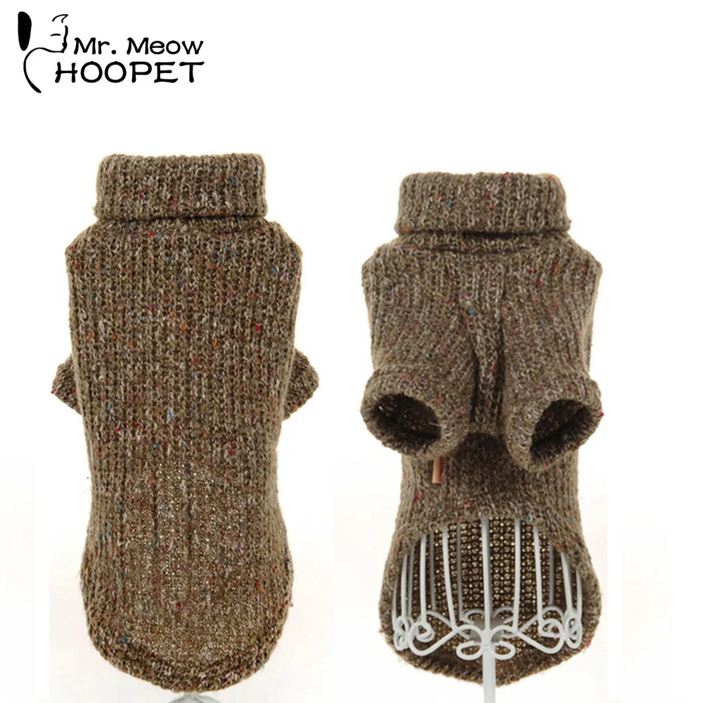 Hoopet/Одежда для собак и кошек; свитер; теплый ветряной ретро-цвет; свободные манжеты; однотонные модные теплые свитера для собак и щенков; Одежда для кошек
