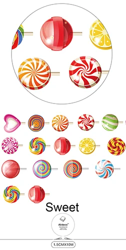 Sweet Alideco клейкая лента из рисовой бумаги Бабочка перо кошка декоративный Клей Скрапбукинг DIY Бумага японские наклейки Размер 1,5 см* 10 м - Цвет: Sweet