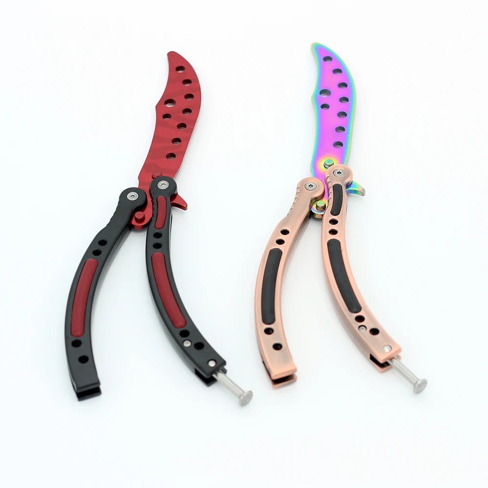 Удивительный CSGO нож бабочка счетчик игрушек игра удар игрушка balisong обучение складные ножи без острых тупой инструмент cs: go Косплей
