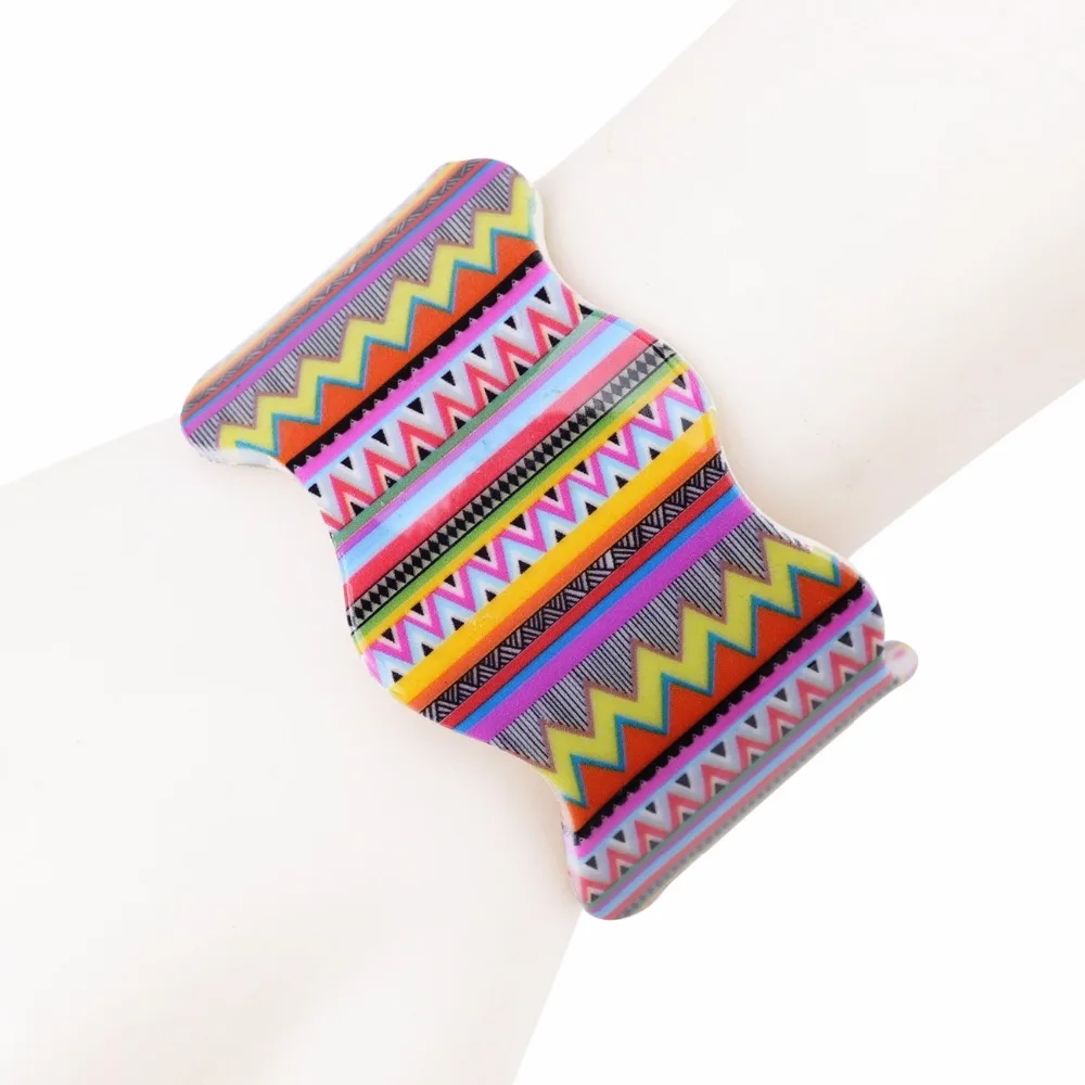 Bonsny Acrylic Unique Stripe Pattern Love Bangles For Women New 2017 Fashion Jewelry Charm Bracelets Accessories Bijoux Gifts | Украшения и