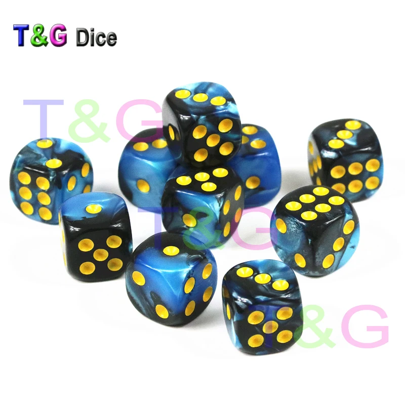T & g 12 мм D6 игральные кости со стандартными точками для настольной игры кубики