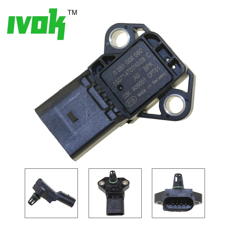 4 бар впускной коллектор Boost давление карта сенсор Druck сенсор для VW Audi 03K906051 0281006059