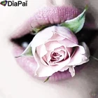 Полноразмернаякруглая Алмазная 5d-вышивка DiaPai 100%, сделай сам, цветок с губами, вышивка крестиком, 3D украшение для дома A21538
