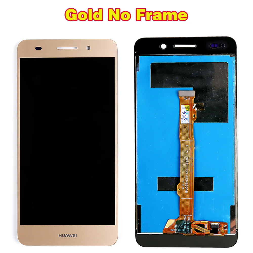 Gold without Frame Huawei Y6II Y6 II 5,5 дюймов ЖК-дисплей Дисплей CAM-L23 CAM-L03 CAM-L21 CAM-AL00 кодирующий преобразователь сенсорного экрана в сборе рамка с бесплатными инструментами - Цвет: Gold without Frame