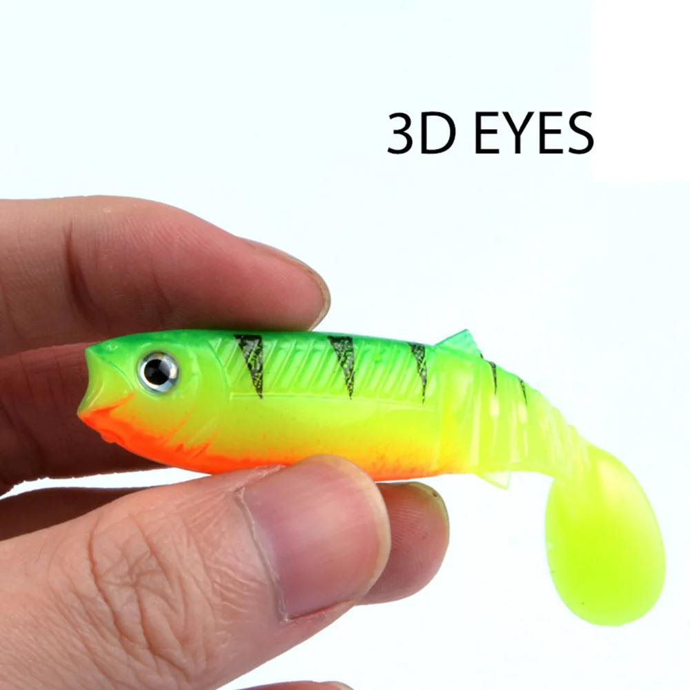 3 15 дюймов 3D Shad Swimbait для рыболовных приманок подходит всех видов Искусственные