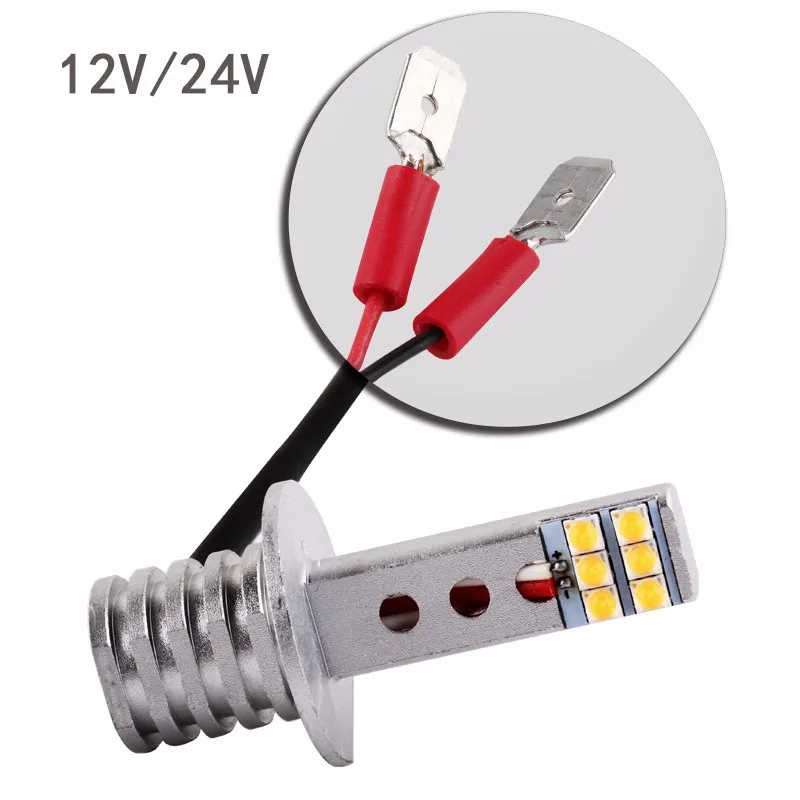 2 шт. H1 Белый супер яркий 12 SMD супер Brigjt чип 650LM Автомобильные светодиодные лампы для противотуманных фар высокий яркий дневной светильник авто DRL лампа 12 В