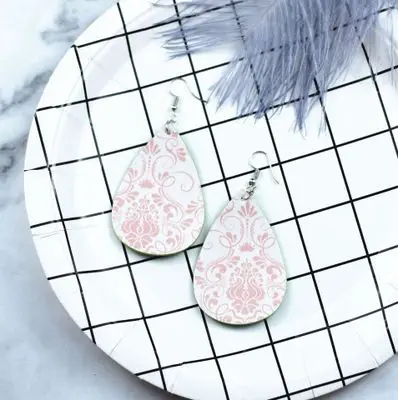 30 пара/лот женские цветочные серьги из искусственной кожи