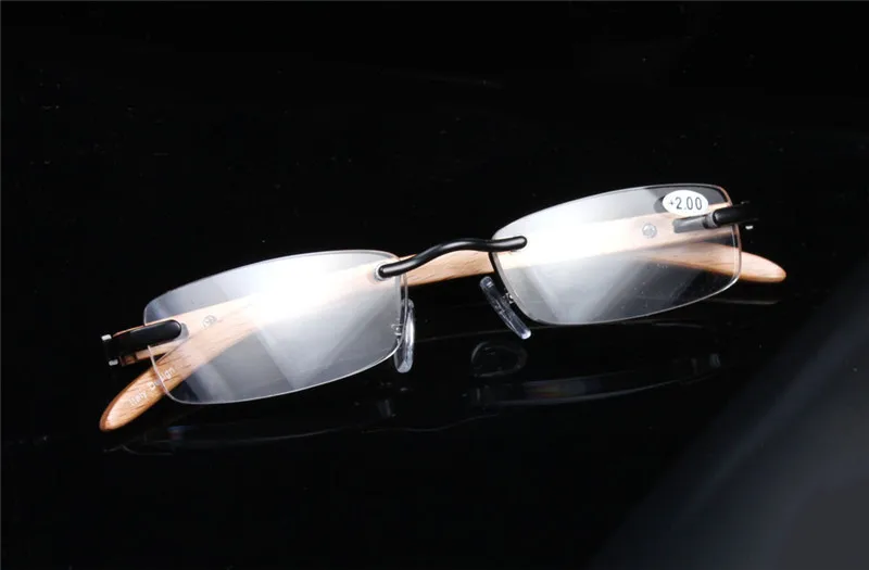 2018 мужские и женские деревянные очки для чтения без оправы ручной работы