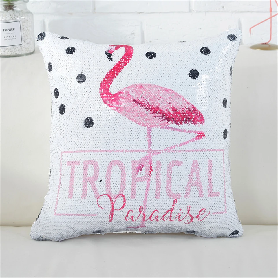 Постельные принадлежности Outlet подушка со стразами чехол с Фламинго лето розовый