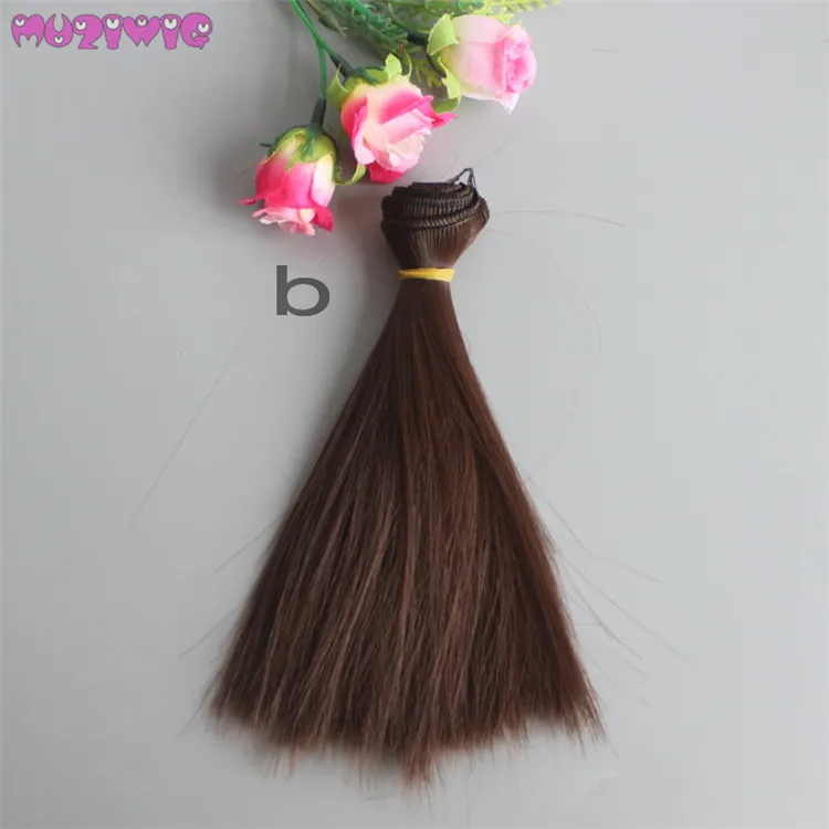Куклы парики 15*100 см прямые волосы парики для 1/3 1/4 1/6 BJD SD Blyth куклы