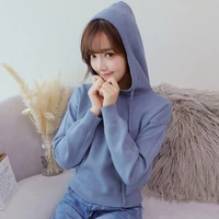 hooded cropped sweater women 2018 korean fashion autumn winter woman sweater knitting pullovers thick knitwear ladies jumpers