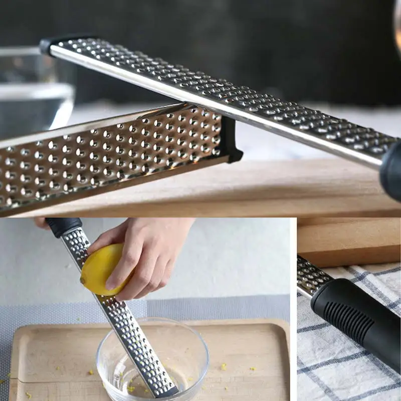 

12 Inch Multifunctional Rectangle Stainless Steel Cheese Grater Tools Chocolate Lemon Zester Fruit Peeler Kitchen Gadgets FBE3
