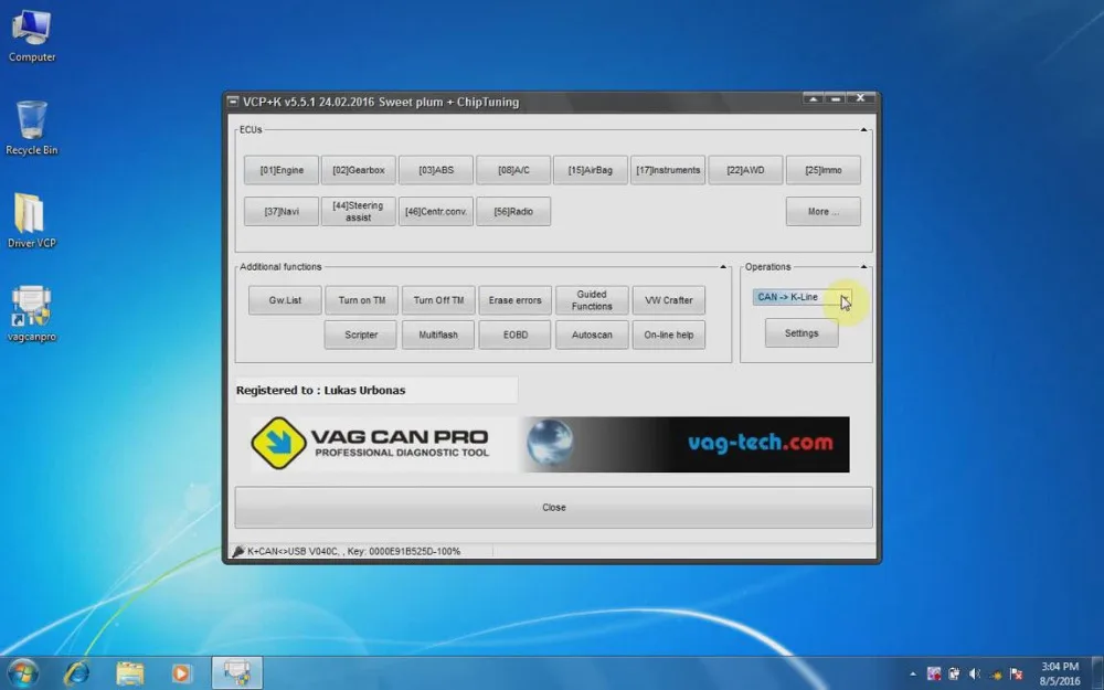 А++ качество VAG CAN PRO CAN BUS+ UDS+ K-line версия 5.5.1 VCP для obd 2 автомобиля лучше, чем ODIS диагностический сканер
