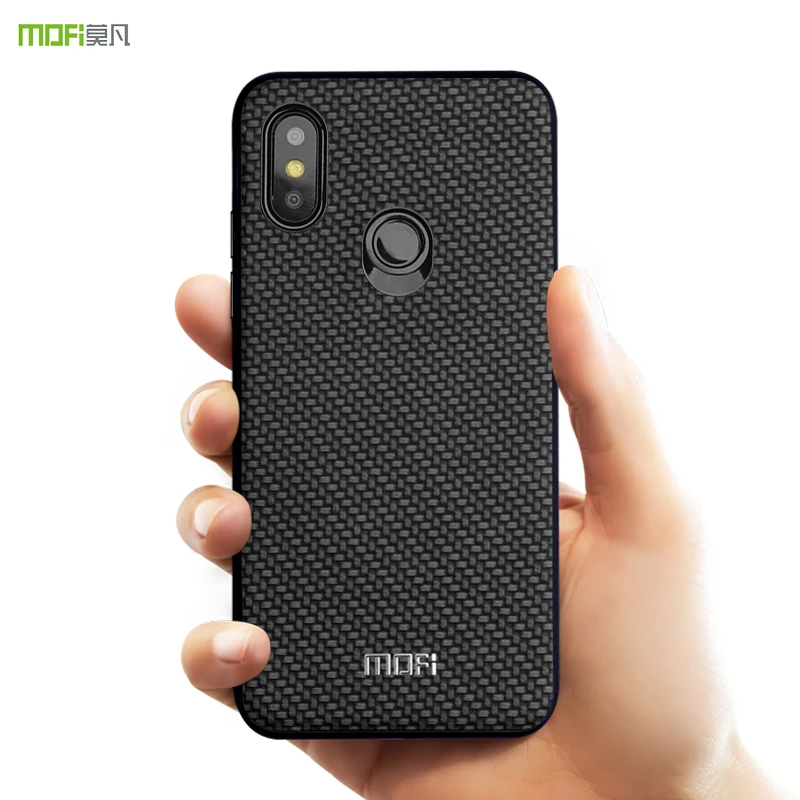 xiaomi redmi note 6 pro case Mofi weave grain 6pro fitted cover hard back global version |