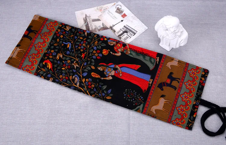 36/48/72 отверстия винтажный портативный холщовый чехол для ручки пенал держатель