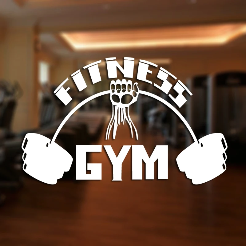 Штанга на руку наклейка для мышц фитнес-клуба тренажерного зала декоративные