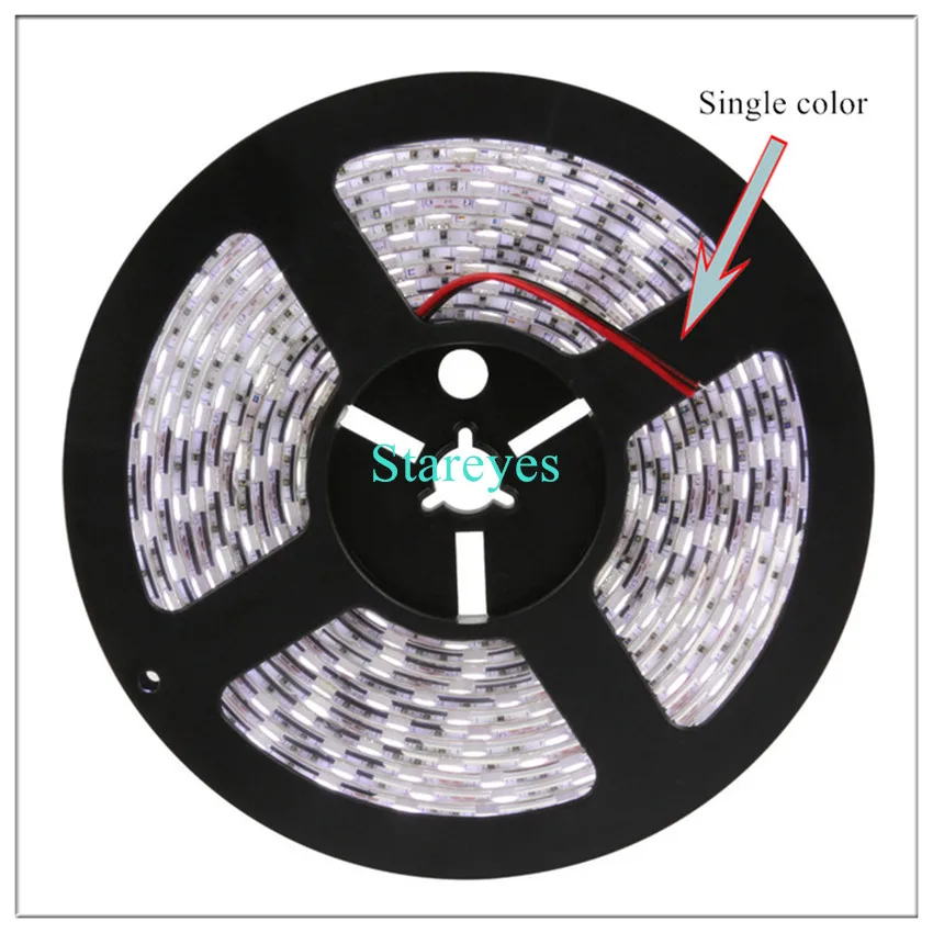 1 комплект SMD 5050 60 светодиодный/M 5M RGB Светодиодная лента для фонарика одноцветная IP65 водонепроницаемая лента+ пульт дистанционного управления/переключатель+ 3A адаптер питания