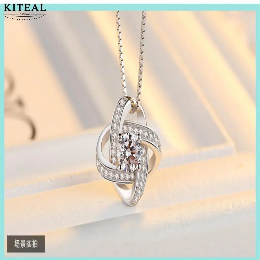 KITEAL 925 Рождественский подарок серебряный цвет кулон цветок ожерелье популярная