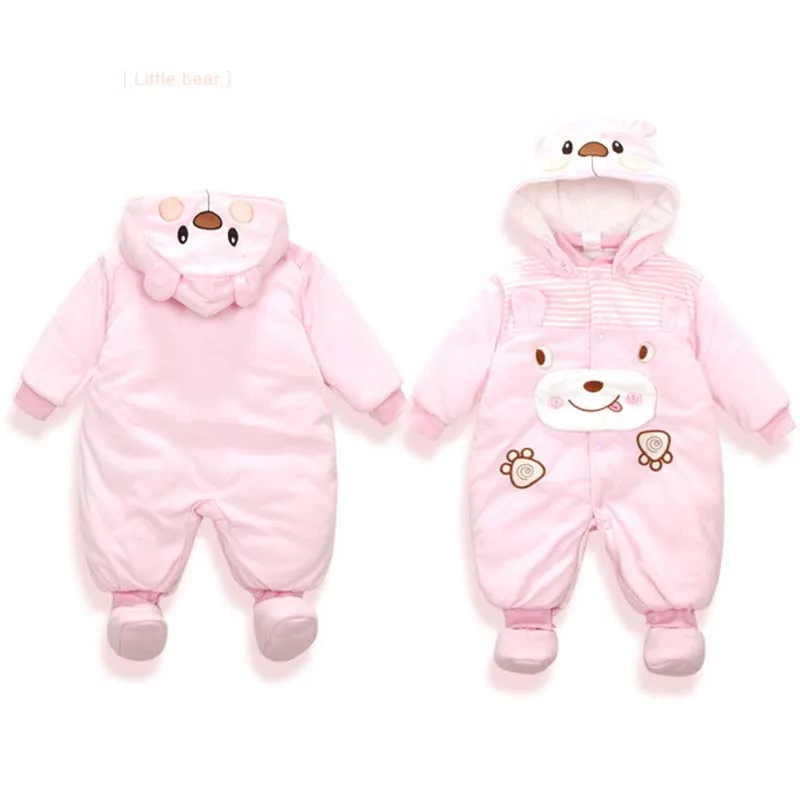 Плотный детский комбинезон теплая зимняя модель для новорожденных уличная