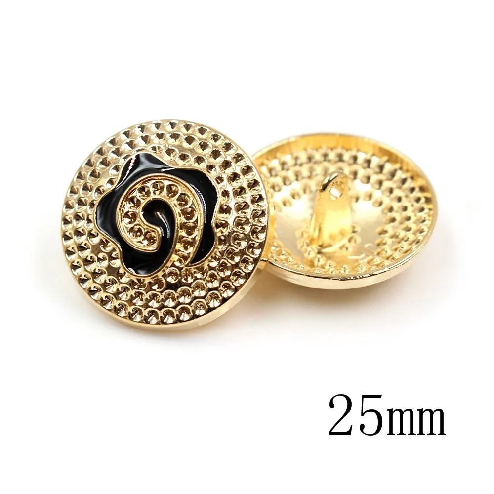 10 шт./лот цветы металлические пуговицы Золотая одежда свитер пальто украшение