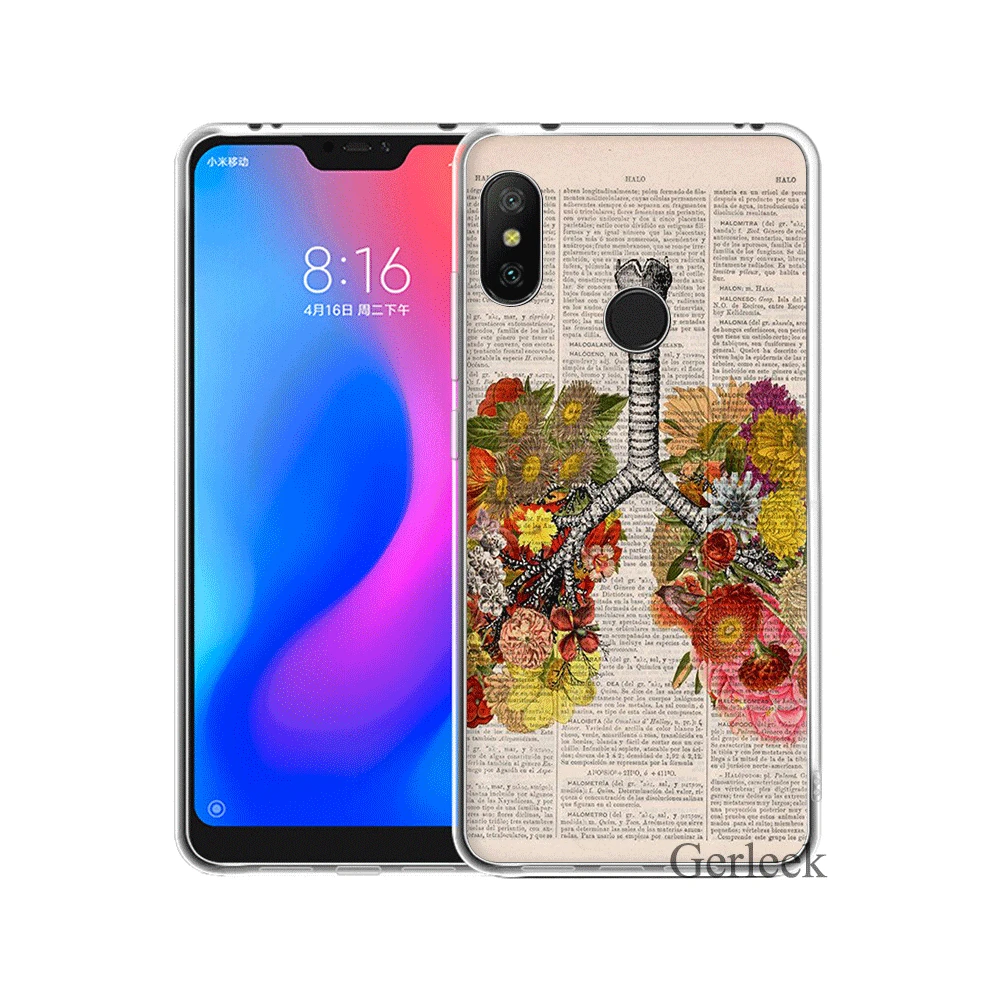 Мягкий ТПУ силиконовый чехол для Xiaomi Redmi 4A 4X 5 5A Plus 6 6A Pro S2 Анатомия человека органа