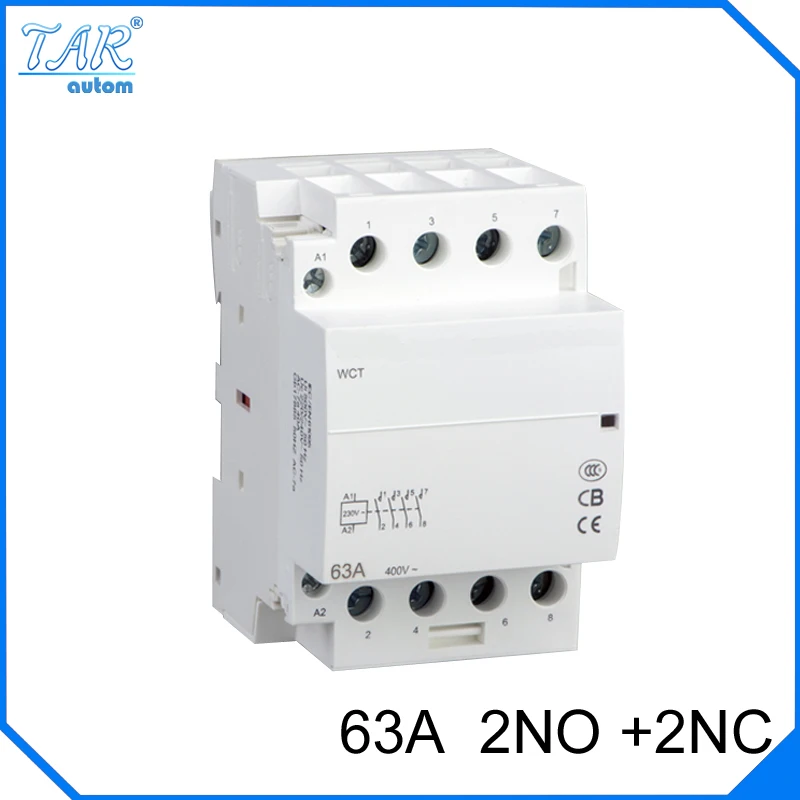 Din-рейка Φ 63a 2NC 2NO220V/230V бытовой КОНТАКТНЫЙ модуль модульный контактор |