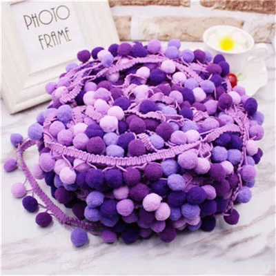 purple series Кружевная лента, аксессуары для шитья, помпоны, кисточки, помпоны, отделка, шар, бахрома, вышивка, сделай сам, одежда, ткань, шнур, швейные принадлежности, 2 ярда - Цвет: purple series