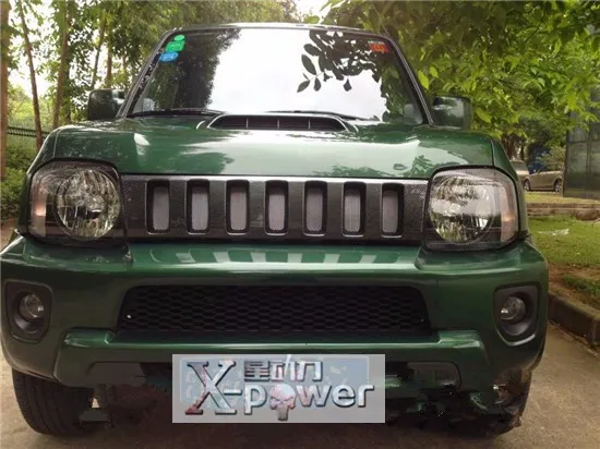 Углеродная волокнистая решетка для Suzuki Jimny 2012 JB43 внедорожные аксессуары гриль с баг сеткой