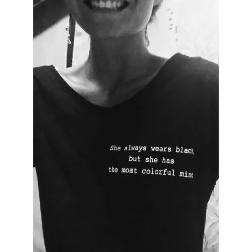 Женская футболка с надписью she always Wear|Футболки| |