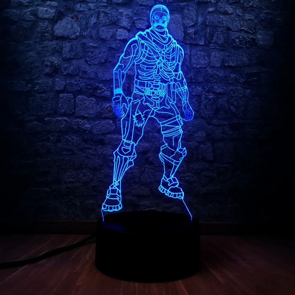 Новый Череп Trooper 3D светодиодный Ночник светильник фигурка крутой персонаж игры