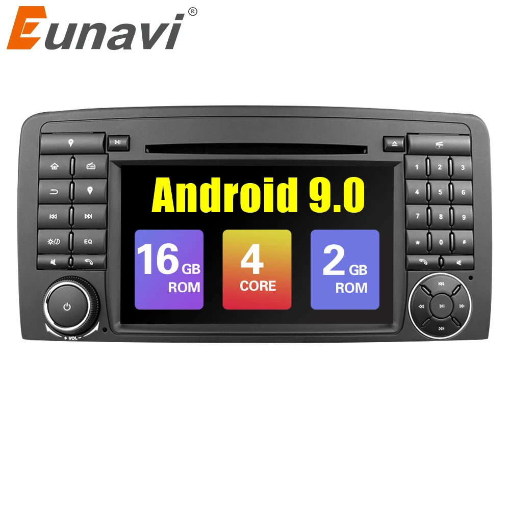 Eunavi 2 Din Автомобильный мультимедийный плеер радио GPS Android 9 0 стерео система для