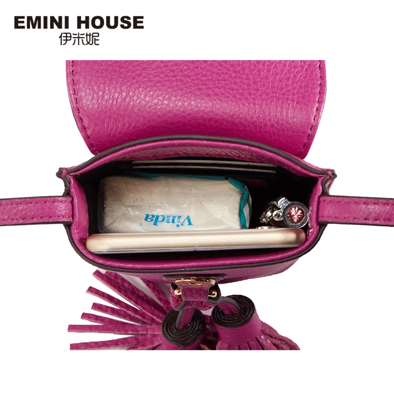 Эмини дом 8 цветов Сумки из кожи для Для женщин кисточкой Телефон девушки сумка