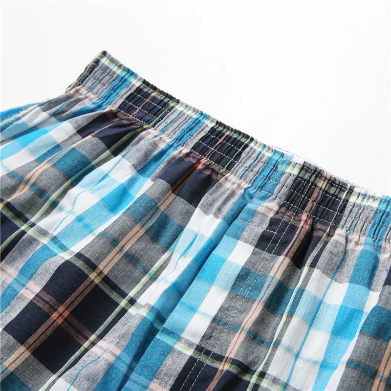 Мужские трусы хлопковые боксеры свободные шорты в клетку мягкие со стрелками