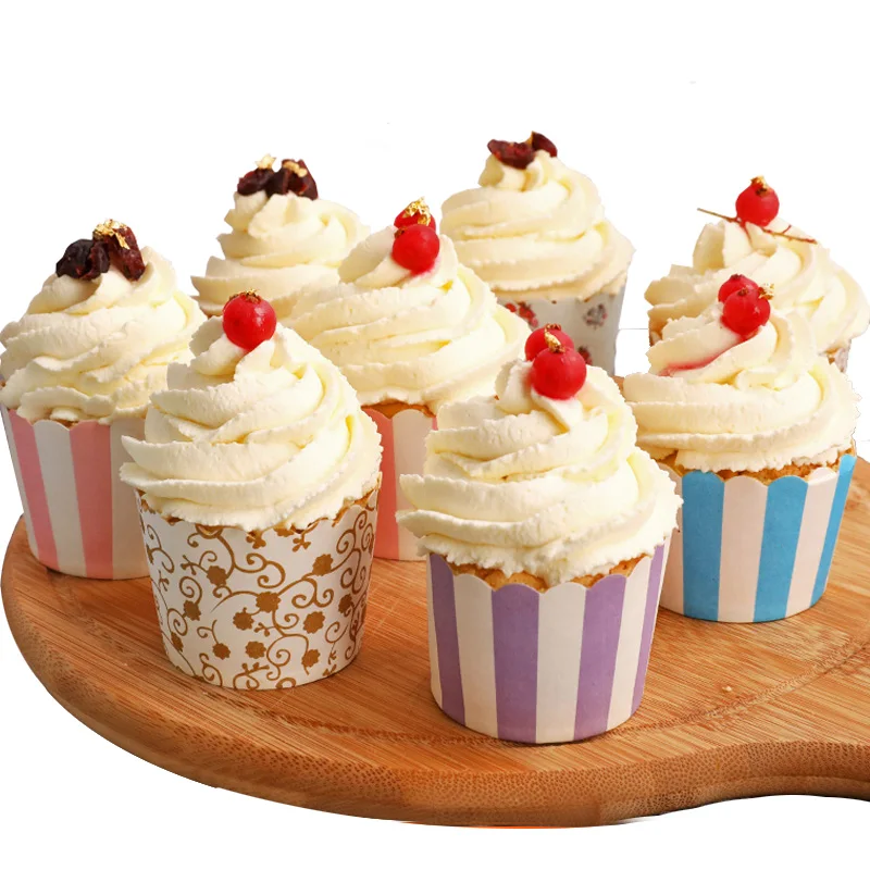 100 шт. в белый горошек черная полоска Dilicious Paper Cupcake Liner инструмент для выпечки