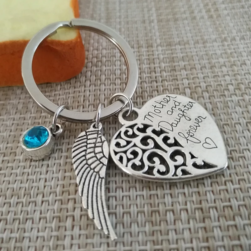 Выдолбленный рабочий брелок для матери и дочери Forever Ангел в виде крыла камень