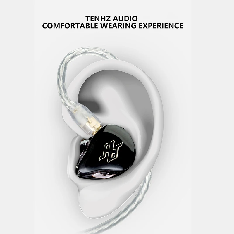Гибридные сбалансированные Hi Fi наушники вкладыши TENHZ P4 PRO 4BA drive с 22955 Knowels drivers MMCX