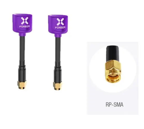 Foxeer 5,8 Г 3dBi TX RX RHCP круговой поляризационные Omni FPV телевизионные антенны SMA RP-SMA гриб телевизионные антенны - Цвет: Purple RP-SMA