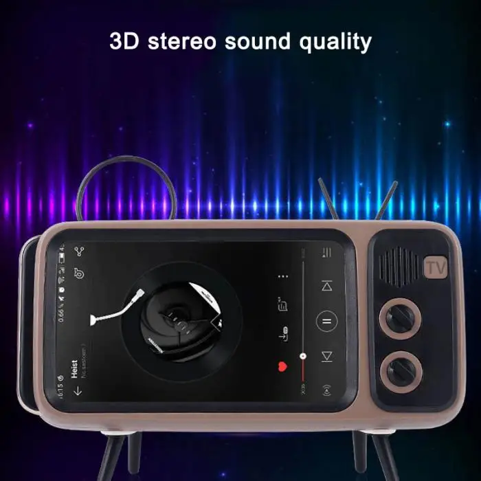 Милый Мини HIFI Bluetooth стерео динамик беспроводной супер бас динамик s USB зарядка держатель телефона DOM668