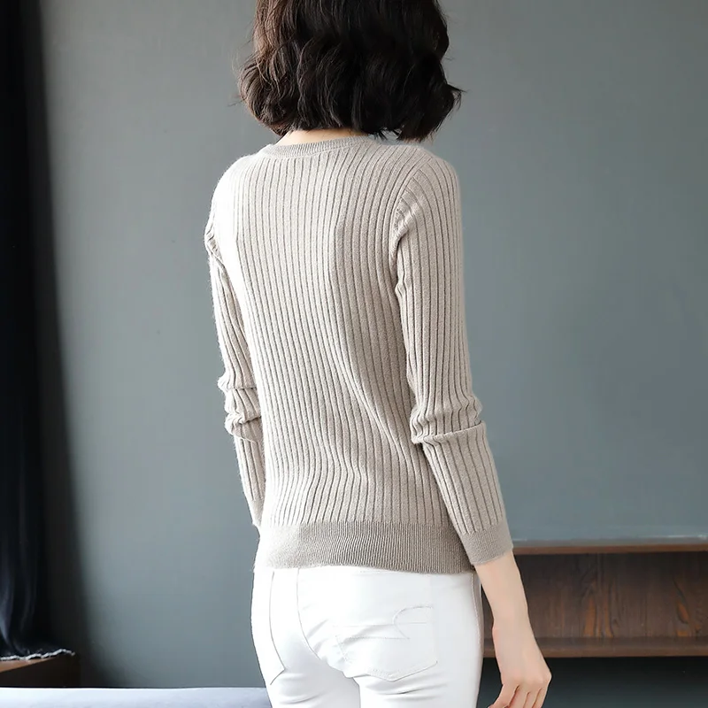 Autumn and winter new pullover women's long-sleeved casual round neck sweater | Водолазки