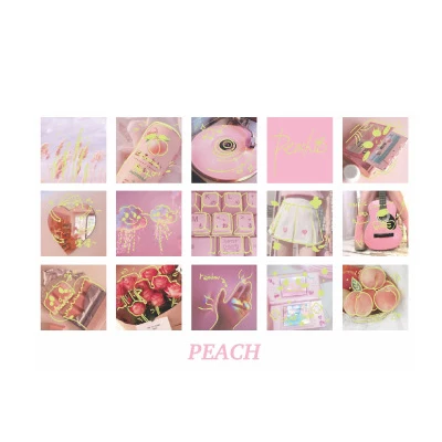 peach 30 шт./1 упаковка Kawaii канцелярские наклейки Ins светящаяся серия Дневник Декоративные наклейки для мобильного телефона Скрапбукинг DIY наклейки для рукоделия - Цвет: peach