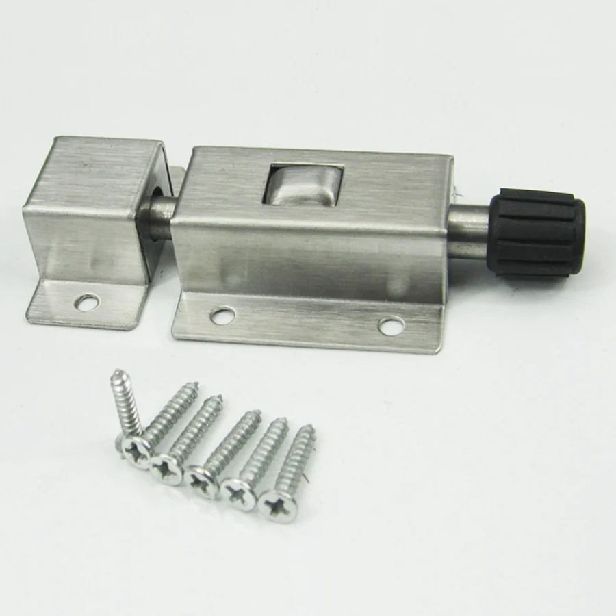 YUMORE 2 шт квадратные Автоматические Дверные болты Черный Серебряный тон пружинная