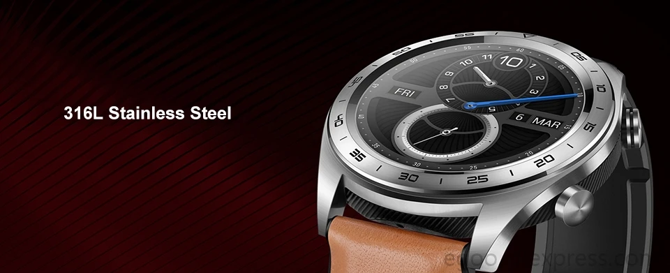 Новейший huawei honor watch magic smartwatch 1,2 дюймов AMOLED сенсорный экран heartrate мониторинг BT4.2 BLE gps 5ATM водонепроницаемый