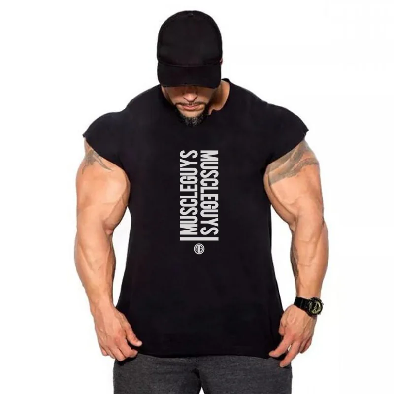 Muscleguys брендовая Бодибилдинг Рубашка без рукавов Одежда для тренажерных залов