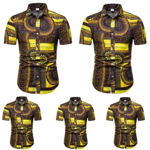 Лидер продаж стильные мужские рубашки с короткими рукавами в гавайском стиле