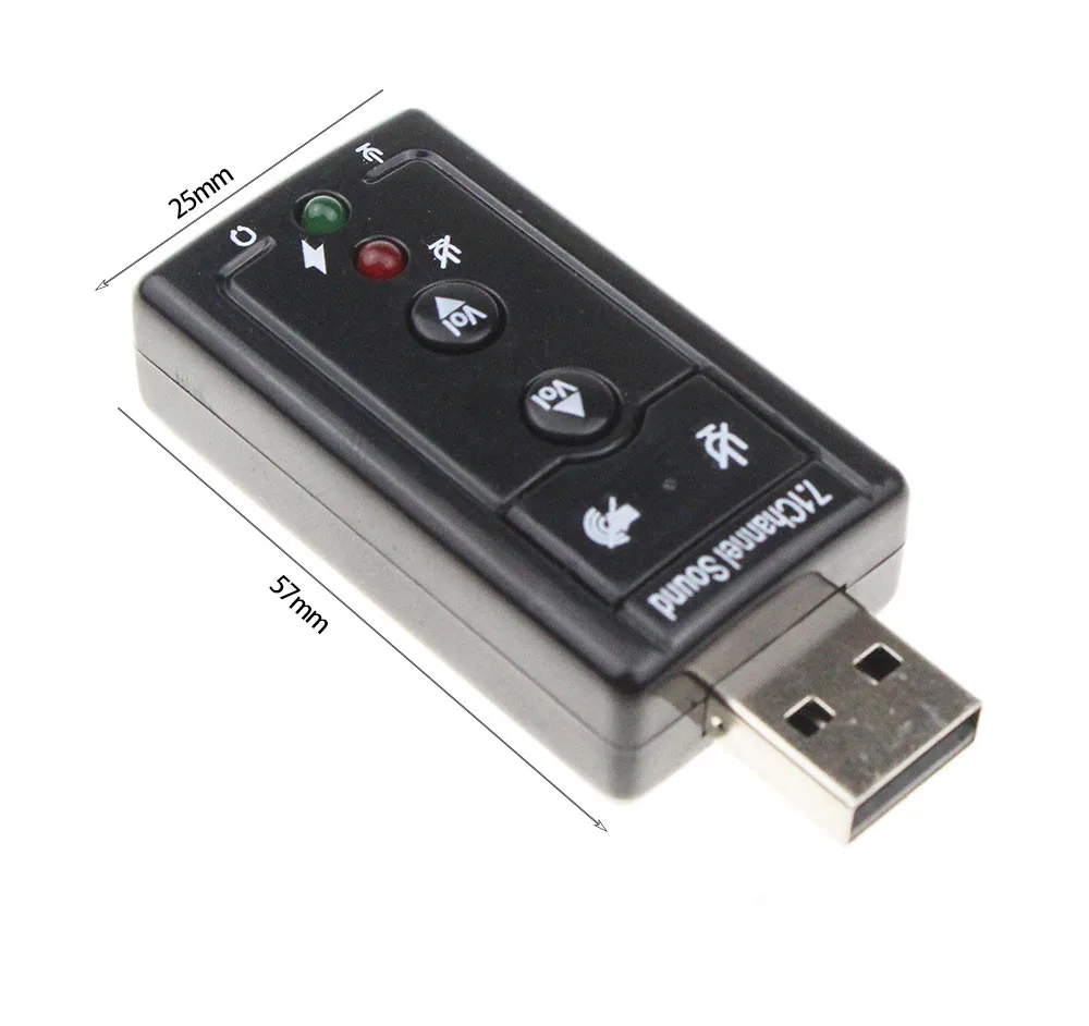 Мини внешняя звуковая карта USB 7 1 каналов 3D аудио адаптер преобразователь + 3 5 мм