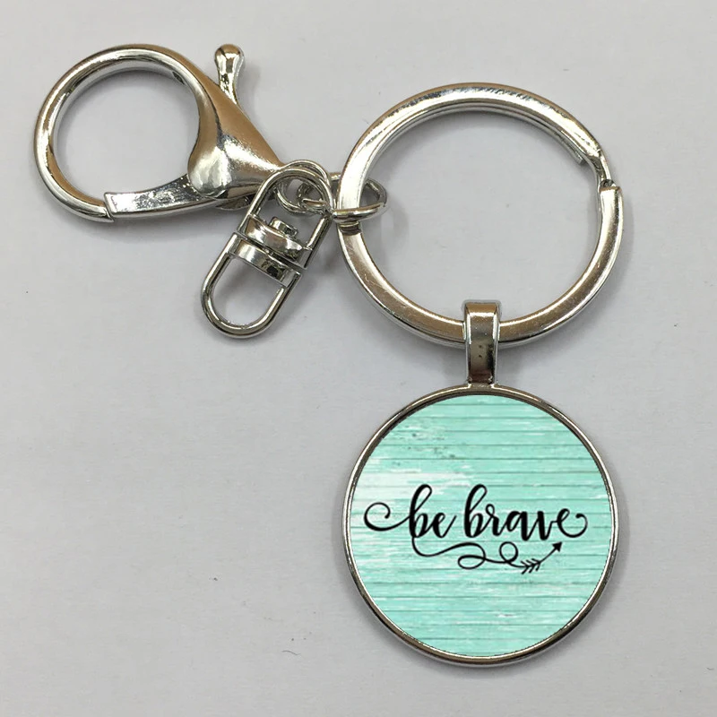 BE BRAVE Charm брелок вдохновляющий Амулет подарок для нее выживший рак воин charm Be bravy