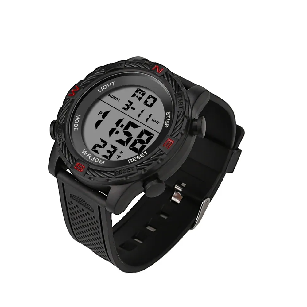 Мужские Аналоговые Цифровые армейские спортивные часы водонепроницаемые