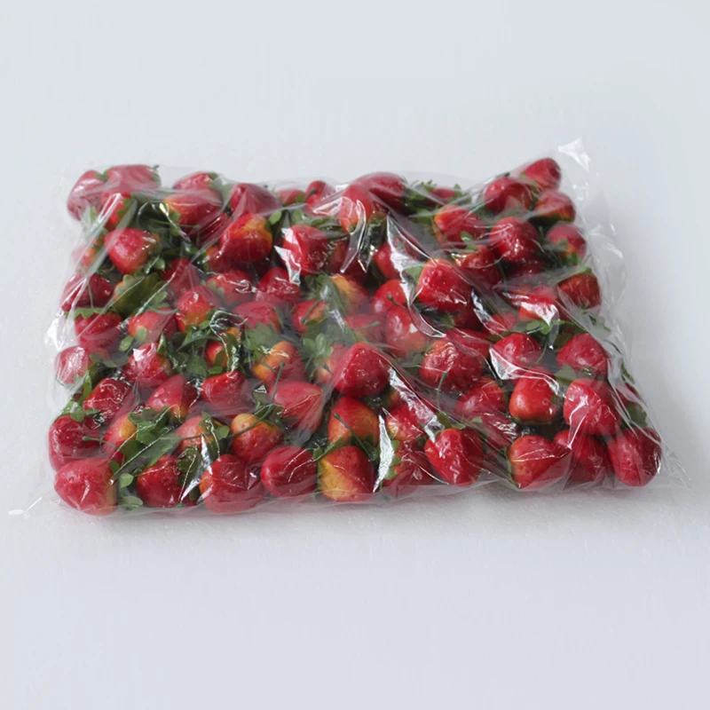 100x искусственные мини-клубника поддельные фрукты модели обучения реквизит фото